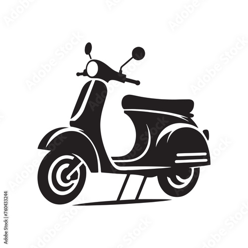 Scooter Silhouette Vector for Urban Commute Designs and City Lifestyle Projects. Scooter illustration, scooter vector