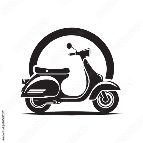 Scooter Silhouette Vector for Urban Commute Designs and City Lifestyle Projects. Scooter illustration  Vespa vector