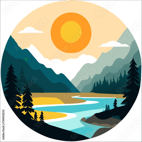 Summer's nature blooms in vibrant hues, casting an ethereal glow over the verdant landscape.