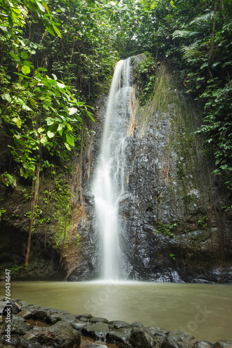 Long exposure of Batu Putu waterfall in lampung, indonesia