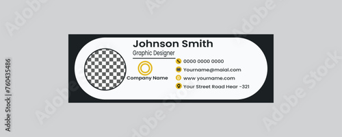 Elegant Corporate Minimal email signature Flat Mail template or email footer and personal Business Mobile Corporate EMAIL signature design
