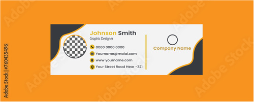 design template Elegant Corporate Minimal email signature Flat Mail template or email footer and personal Business Mobile Corporate EMAIL signature design