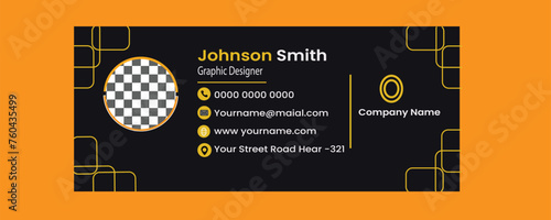 Elegant Corporate Minimal email signature Flat Mail template or email footer and personal Business Mobile Corporate EMAIL signature design
