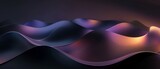Abstrakter schwarzer, digitaler Wellen Hintergrund mit bunten Neon Akzenten 
