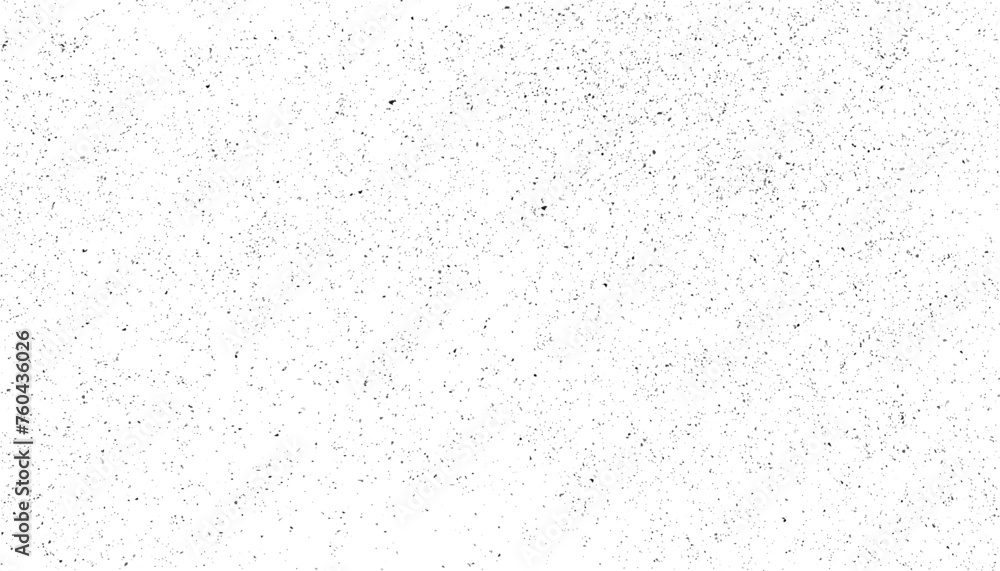 Abstract vector noise. Small particles of debris and dust. Black grainy texture isolated on white background. Dust overlay. Dark noise granules. Digitally generated image. Vector design 