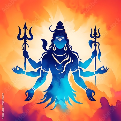 Lord Shiva containing the whole universe energy