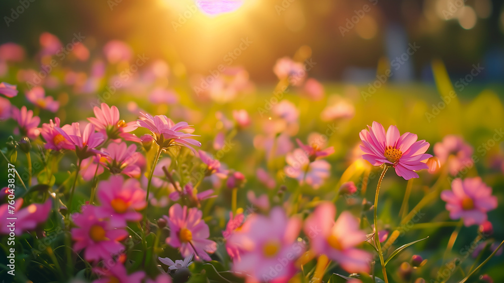 Fototapeta premium Spring Awakening: A Close-Up of Blooming Flowers