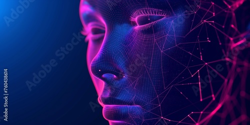 Concept of a Facial Recognition System. Facial Recognition. 3D scanning. Face Recognition.