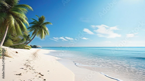 beach with palm tree