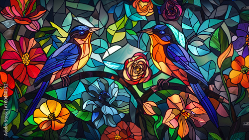 A Vibrant Stained Glass Masterpiece © DY