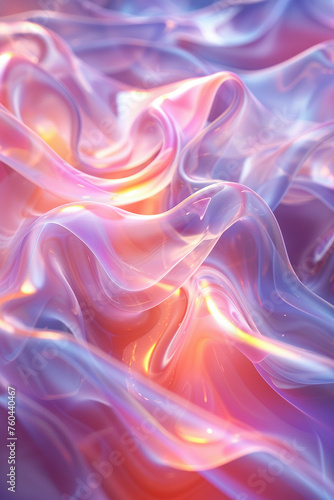 Abstract Swirls of Pastel Colors Blending in a Smooth Texture