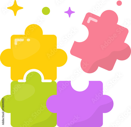 Puzzle toy icon