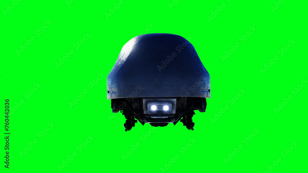 military futuristic flying ship. 4K green screen isolate. 3d rendering. military futuristic flying ship. 4K green screen isolate. 3d rendering.