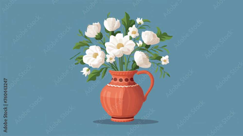 Stunning Floral Arrangement: Elegant Vector Vase Depiction