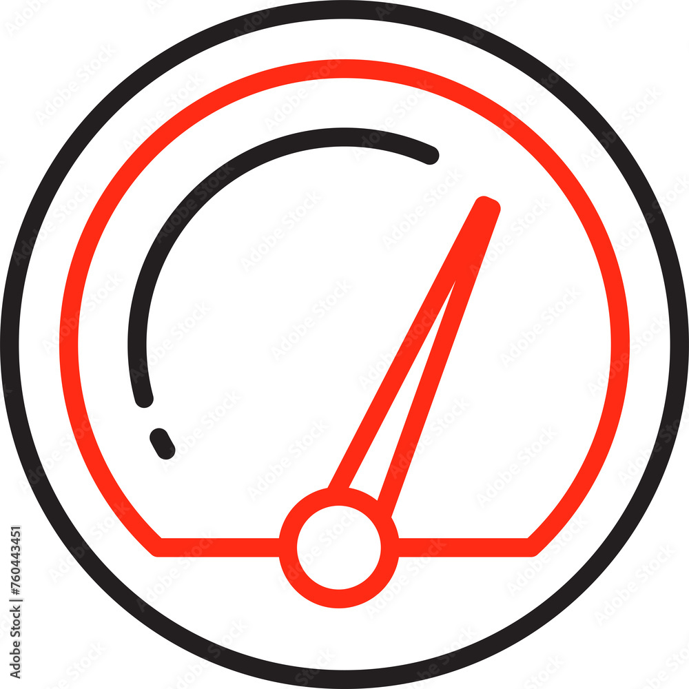 Speed Performance Gauge or Speedometer Icon Speed Performance Gauge or Speedometer Icon