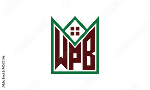 WPB initial letter real estate builders logo design vector. construction, housing, home marker, property, building, apartment, flat, compartment, business, corporate, house rent, rental, commercial photo