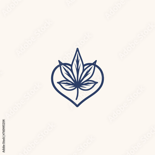 Cannabis logo design icon vector template