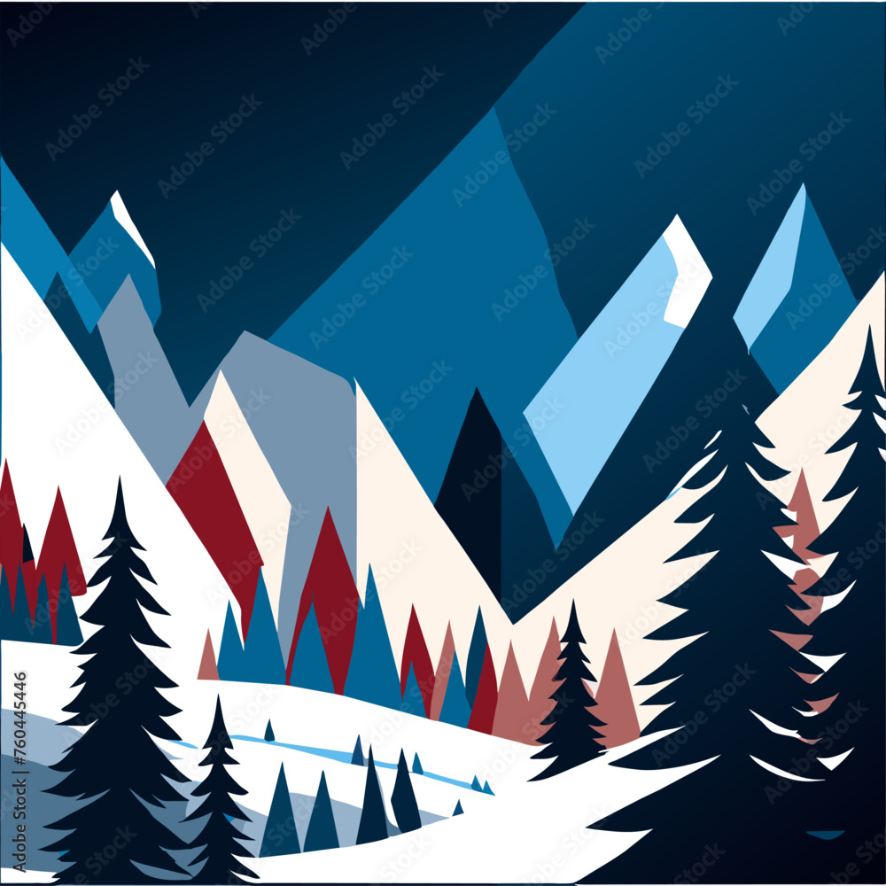 Fototapeta premium trend background snow simple Design illustration