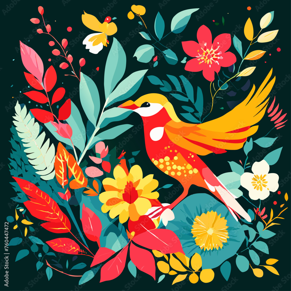 Fototapeta premium trend boho nature simple Design illustration