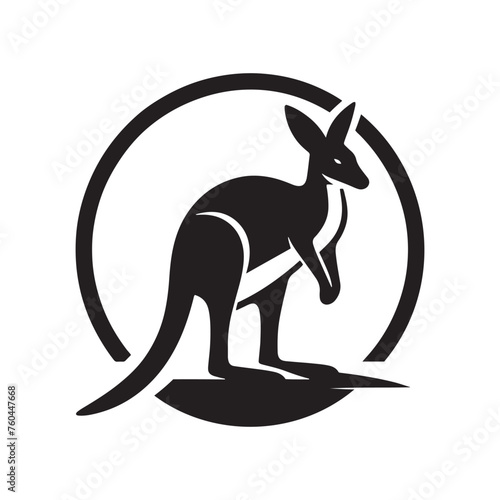 Wallaby Silhouette Vector for Wildlife Designs and Nature-themed Projects, wallaby illustration, Kangaroo vector..