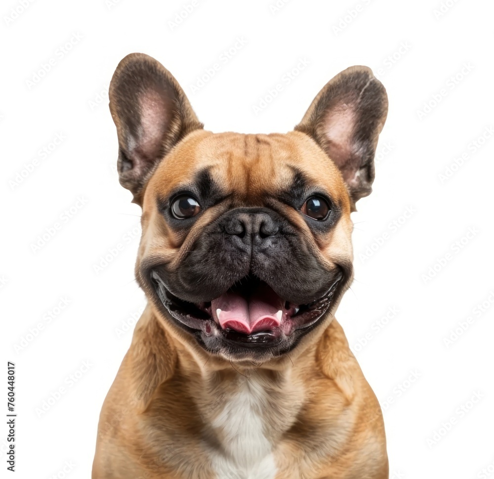 Exuberant French Bulldog with a Playful Grin - Irresistibly Cute! - Generative AI