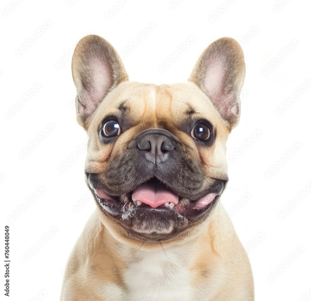 Exuberant French Bulldog with a Playful Grin - Irresistibly Cute! - Generative AI