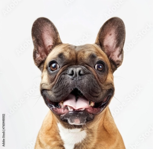 Exuberant French Bulldog with a Playful Grin - Irresistibly Cute  - Generative AI