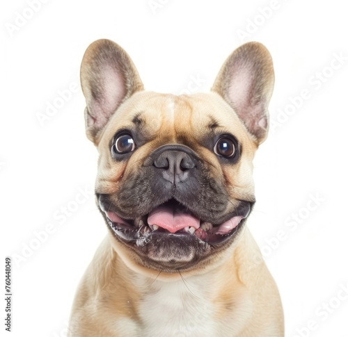 Exuberant French Bulldog with a Playful Grin - Irresistibly Cute! - Generative AI