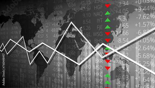 Bourse Mondiale - Gris Noir