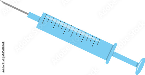 Syringe icon isolated on white. Medical instrument. Vector illustration