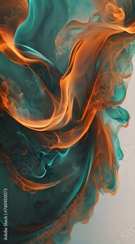 abstract animation of colored smoke