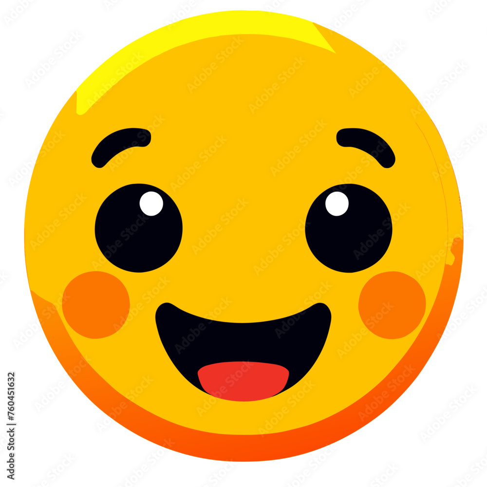 Yellow smiley face with big eyes and a wide smile. Yellow smiley face with big eyes and a wide smile.