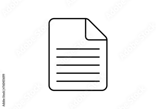 Icono negro de documento de texto en fondo blanco.