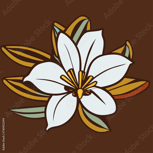 trend flowers jasmine  simple Design illustration