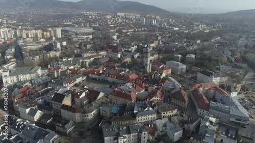 Beautiful Panorama Market Square Bielsko Biala Aerial View Poland photo