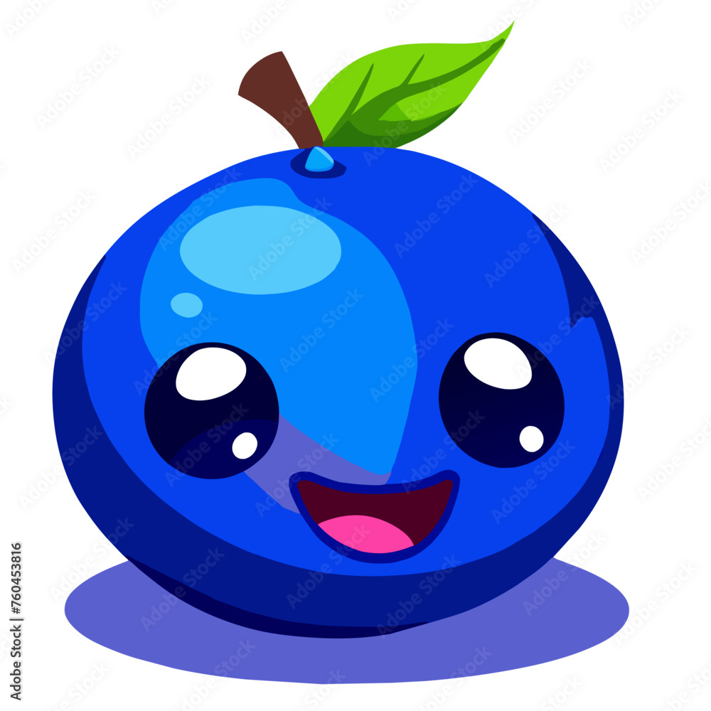 Obraz premium trend fruit blueberry cartoon simple Design illustration