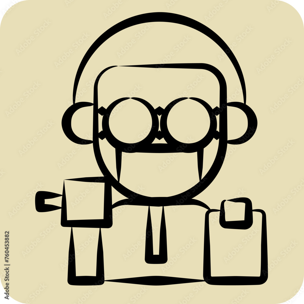 Icon Dentist. related to Dentist symbol. hand drawn style. simple design editable. simple illustration Icon Dentist. related to Dentist symbol. hand drawn style. simple design editable. simple illustration