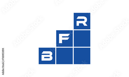 BFR initial letter financial logo design vector template. economics, growth, meter, range, profit, loan, graph, finance, benefits, economic, increase, arrow up, grade, grew up, topper, company, scale photo