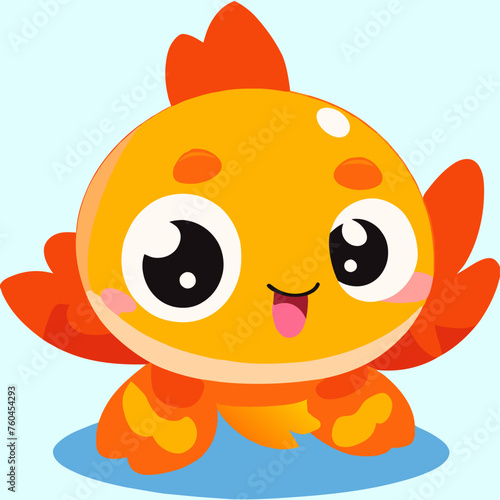 trend goldfish simple Design illustration