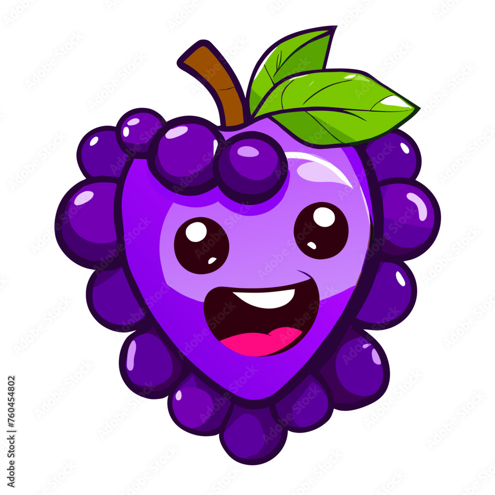 Obraz premium trend grape cartoon simple Design illustration