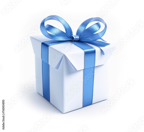 Present Gift Box with Blue ...