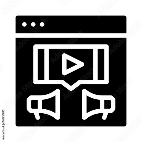 viral glyph icon