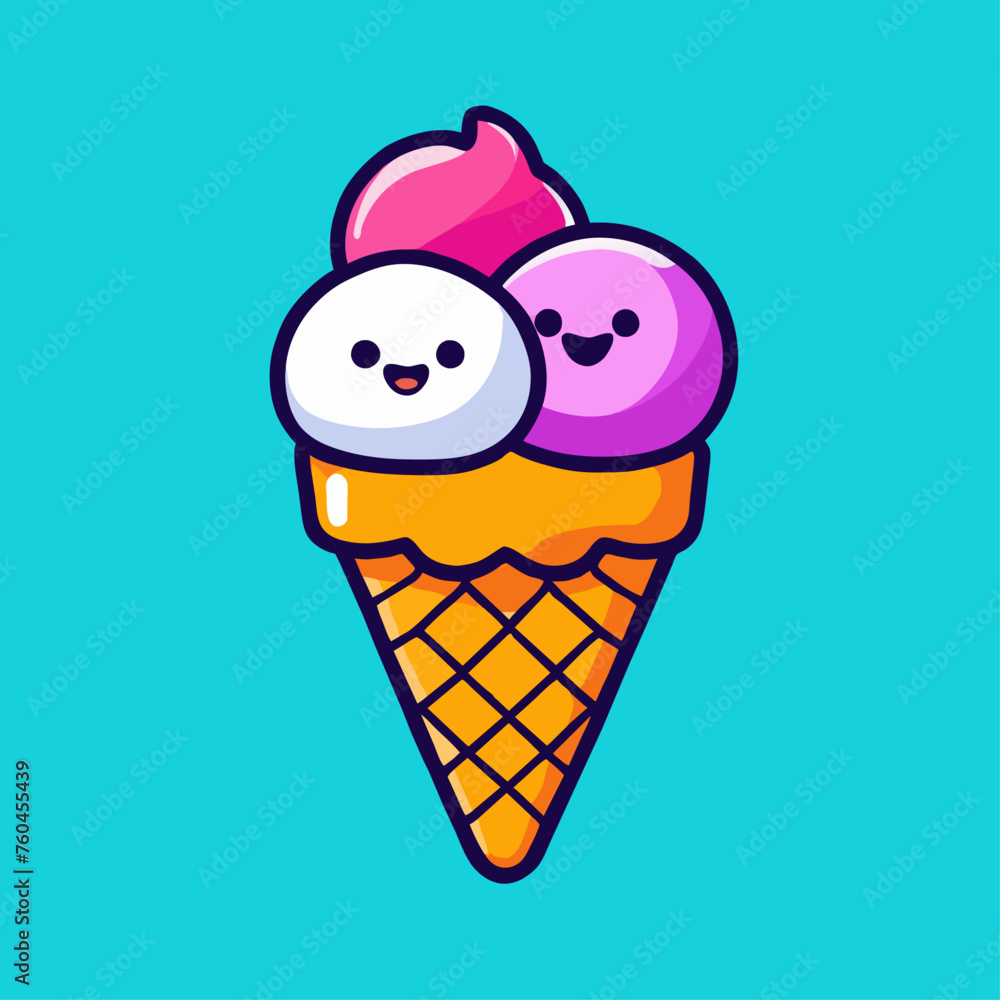trend ice cream cute simple Design illustration trend ice cream cute simple Design illustration