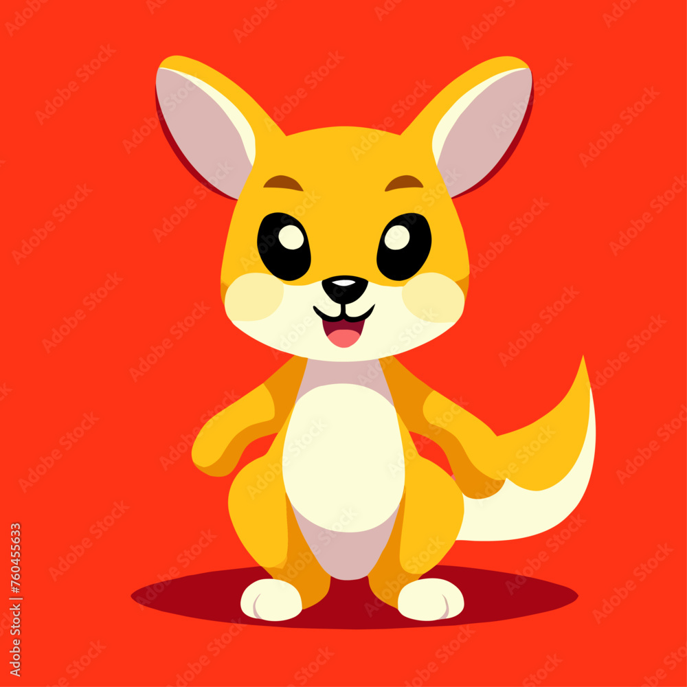 Fototapeta premium trend kangaroo simple Design illustration