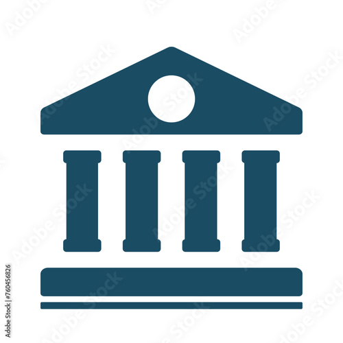 Ancient greek templei bank svg cut file. Isolated vector illustration. photo