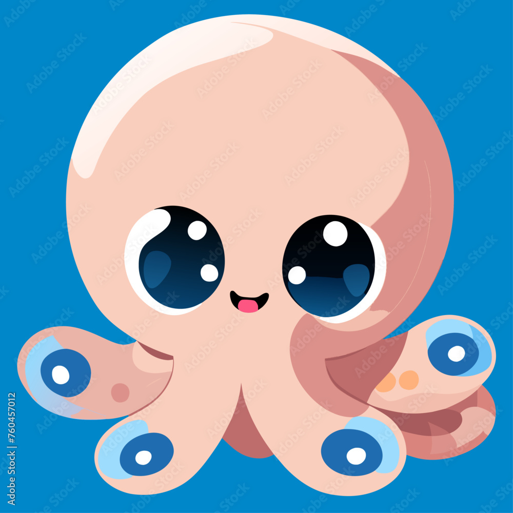 Fototapeta premium trend octopus simple Design illustration