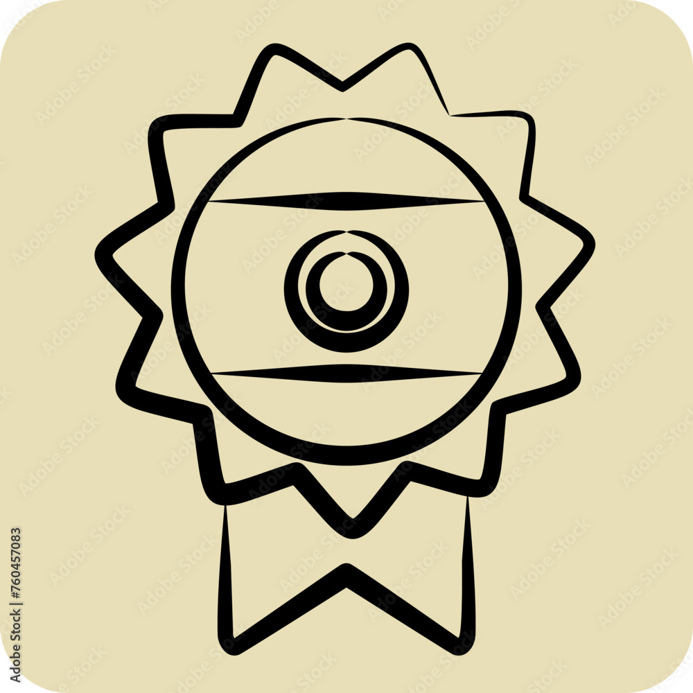 Icon India Award. related to India symbol. hand drawn style. simple design editable. simple illustration