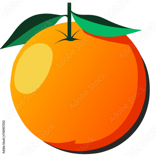 trend orange fruit simple Design illustration