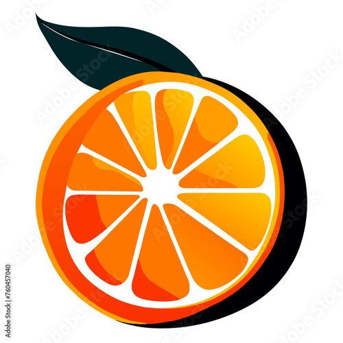 trend orange fruit simple Design illustration