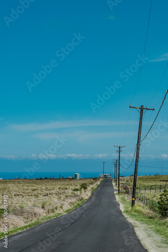 South Point Road, Big island, Hawaii. Ka Lae ,South Point, is the southernmost point of the Big Island of Hawaii and of the 50 United States.